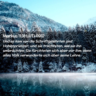 Picture 02 - Markus 11:18 LUTH1912 - Und es kam vor die Schriftgelehrten und - Bible Verse Picture