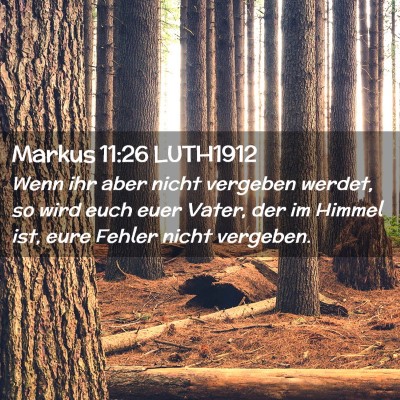 Picture 02 - Markus 11:26 LUTH1912 - Wenn ihr aber nicht vergeben werdet, so wird euch - Bible Verse Picture