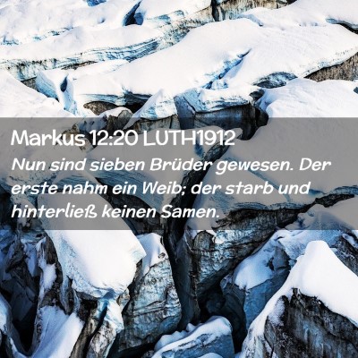 Picture 02 - Markus 12:20 LUTH1912 - Nun sind sieben Brüder gewesen. Der erste nahm - Bible Verse Picture