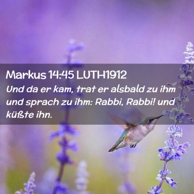 Picture 02 - Markus 14:45 LUTH1912 - Und da er kam, trat er alsbald zu ihm und sprach - Bible Verse Picture