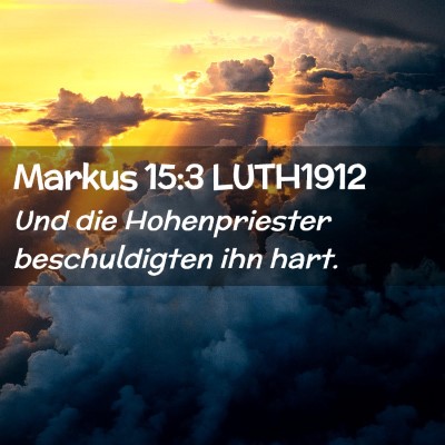 Picture 02 - Markus 15:3 LUTH1912 - Und die Hohenpriester beschuldigten ihn - Bible Verse Picture