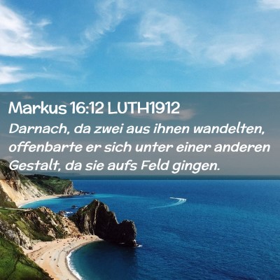 Picture 02 - Markus 16:12 LUTH1912 - Darnach, da zwei aus ihnen wandelten, offenbarte - Bible Verse Picture