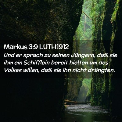 Picture 02 - Markus 3:9 LUTH1912 - Und er sprach zu seinen Jüngern, daß sie ihm - Bible Verse Picture