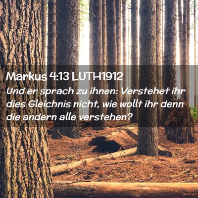 Picture 02 - Markus 4:13 LUTH1912 - Und er sprach zu ihnen: Verstehet ihr dies - Bible Verse Picture