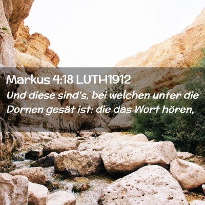 Picture 02 - Markus 4:18 LUTH1912 - Und diese sind's, bei welchen unter die Dornen - Bible Verse Picture