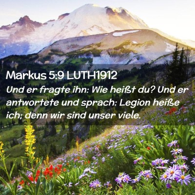 Picture 02 - Markus 5:9 LUTH1912 - Und er fragte ihn: Wie heißt du? Und er - Bible Verse Picture