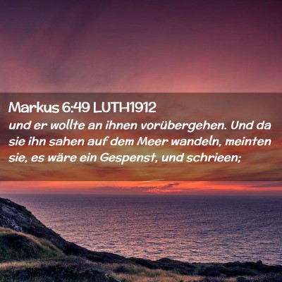Picture 02 - Markus 6:49 LUTH1912 - und er wollte an ihnen vorübergehen. Und da sie - Bible Verse Picture