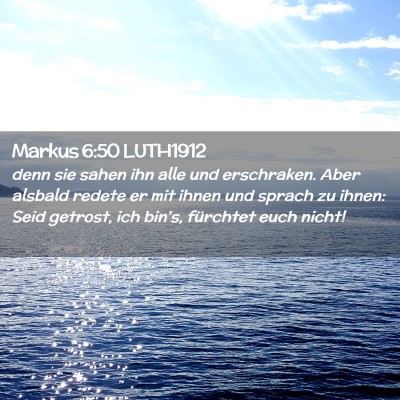 Picture 02 - Markus 6:50 LUTH1912 - denn sie sahen ihn alle und erschraken. Aber - Bible Verse Picture