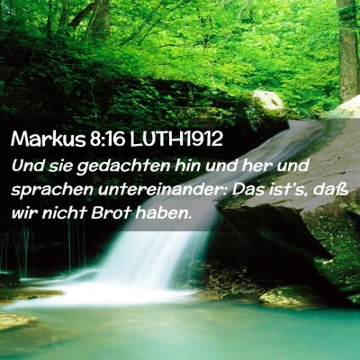 Picture 02 - Markus 8:16 LUTH1912 - Und sie gedachten hin und her und sprachen - Bible Verse Picture