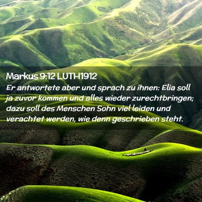 Picture 02 - Markus 9:12 LUTH1912 - Er antwortete aber und sprach zu ihnen: Elia soll - Bible Verse Picture