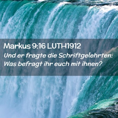 Picture 02 - Markus 9:16 LUTH1912 - Und er fragte die Schriftgelehrten: Was befragt - Bible Verse Picture