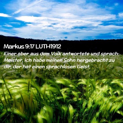 Picture 02 - Markus 9:17 LUTH1912 - Einer aber aus dem Volk antwortete und sprach: - Bible Verse Picture