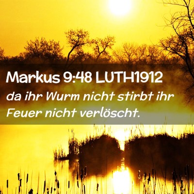 Picture 02 - Markus 9:48 LUTH1912 - da ihr Wurm nicht stirbt ihr Feuer nicht - Bible Verse Picture