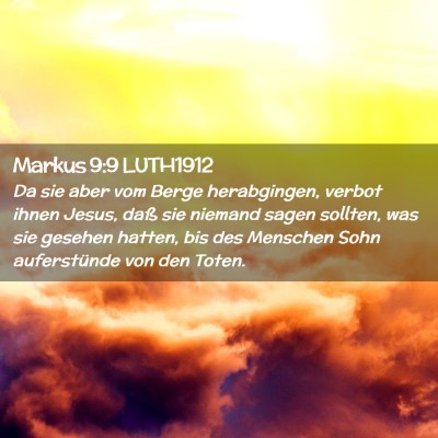 Picture 02 - Markus 9:9 LUTH1912 - Da sie aber vom Berge herabgingen, verbot ihnen - Bible Verse Picture