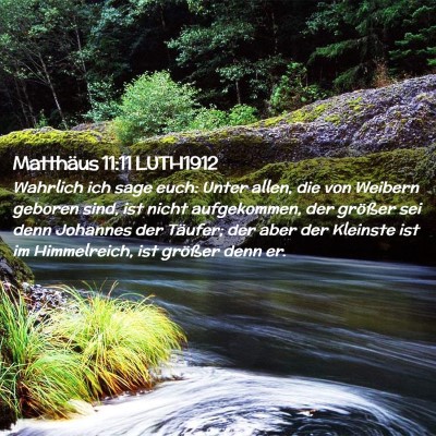 Picture 02 - Matthäus 11:11 LUTH1912 - Wahrlich ich sage euch: Unter allen, die von - Bible Verse Picture