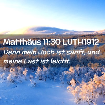 Picture 02 - Matthäus 11:30 LUTH1912 - Denn mein Joch ist sanft, und meine Last ist - Bible Verse Picture
