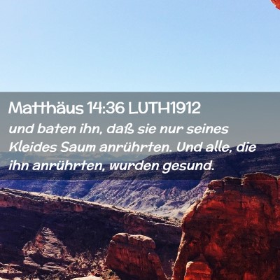 Picture 02 - Matthäus 14:36 LUTH1912 - und baten ihn, daß sie nur seines Kleides Saum - Bible Verse Picture