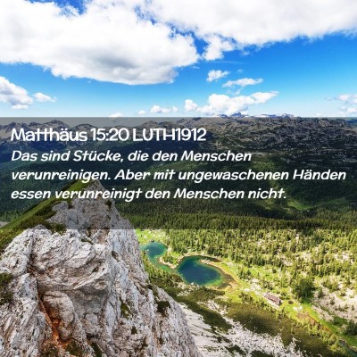 Picture 02 - Matthäus 15:20 LUTH1912 - Das sind Stücke, die den Menschen verunreinigen. - Bible Verse Picture