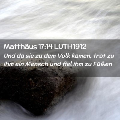 Picture 02 - Matthäus 17:14 LUTH1912 - Und da sie zu dem Volk kamen, trat zu ihm ein - Bible Verse Picture
