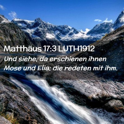 Picture 02 - Matthäus 17:3 LUTH1912 - Und siehe, da erschienen ihnen Mose und Elia; die - Bible Verse Picture