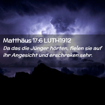 Picture 02 - Matthäus 17:6 LUTH1912 - Da das die Jünger hörten, fielen sie auf ihr - Bible Verse Picture