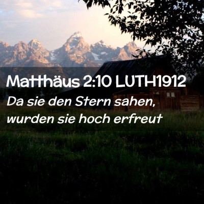 Picture 02 - Matthäus 2:10 LUTH1912 - Da sie den Stern sahen, wurden sie hoch - Bible Verse Picture
