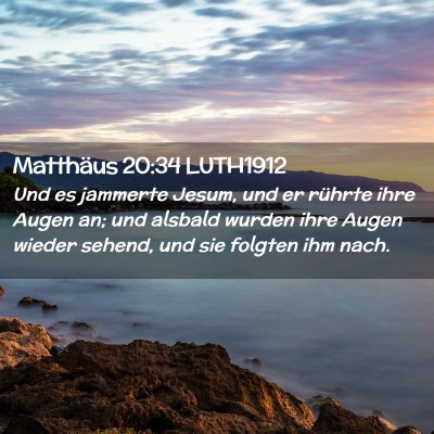 Picture 02 - Matthäus 20:34 LUTH1912 - Und es jammerte Jesum, und er rührte ihre Augen - Bible Verse Picture