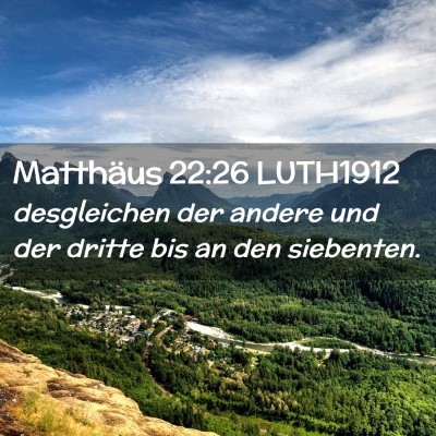 Picture 02 - Matthäus 22:26 LUTH1912 - desgleichen der andere und der dritte bis an den - Bible Verse Picture