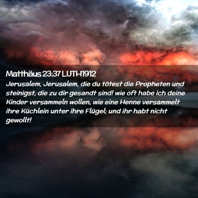 Picture 02 - Matthäus 23:37 LUTH1912 - Jerusalem, Jerusalem, die du tötest die - Bible Verse Picture
