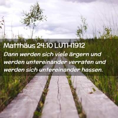 Picture 02 - Matthäus 24:10 LUTH1912 - Dann werden sich viele ärgern und werden - Bible Verse Picture