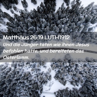 Picture 02 - Matthäus 26:19 LUTH1912 - Und die Jünger taten wie ihnen Jesus befohlen - Bible Verse Picture