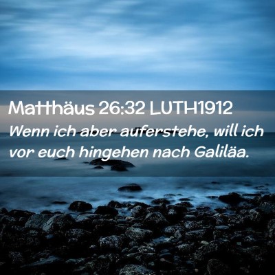Picture 02 - Matthäus 26:32 LUTH1912 - Wenn ich aber auferstehe, will ich vor euch - Bible Verse Picture