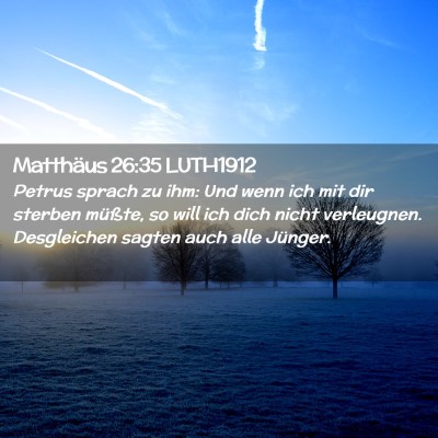 Picture 02 - Matthäus 26:35 LUTH1912 - Petrus sprach zu ihm: Und wenn ich mit dir - Bible Verse Picture
