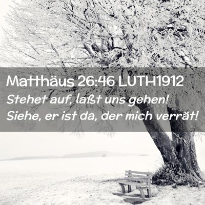 Picture 02 - Matthäus 26:46 LUTH1912 - Stehet auf, laßt uns gehen! Siehe, er ist da, - Bible Verse Picture