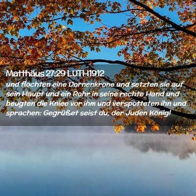 Picture 02 - Matthäus 27:29 LUTH1912 - und flochten eine Dornenkrone und setzten sie auf - Bible Verse Picture