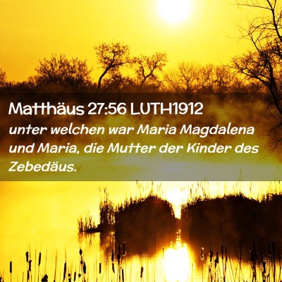 Picture 02 - Matthäus 27:56 LUTH1912 - unter welchen war Maria Magdalena und Maria, die - Bible Verse Picture