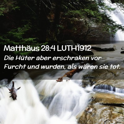 Picture 02 - Matthäus 28:4 LUTH1912 - Die Hüter aber erschraken vor Furcht und wurden, - Bible Verse Picture