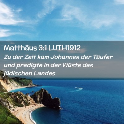Picture 02 - Matthäus 3:1 LUTH1912 - Zu der Zeit kam Johannes der Täufer und predigte - Bible Verse Picture