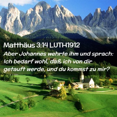 Picture 02 - Matthäus 3:14 LUTH1912 - Aber Johannes wehrte ihm und sprach: Ich bedarf - Bible Verse Picture