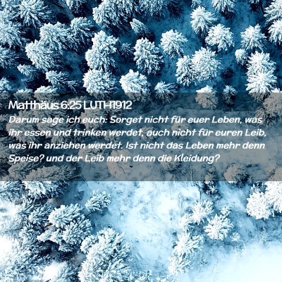 Picture 02 - Matthäus 6:25 LUTH1912 - Darum sage ich euch: Sorget nicht für euer - Bible Verse Picture