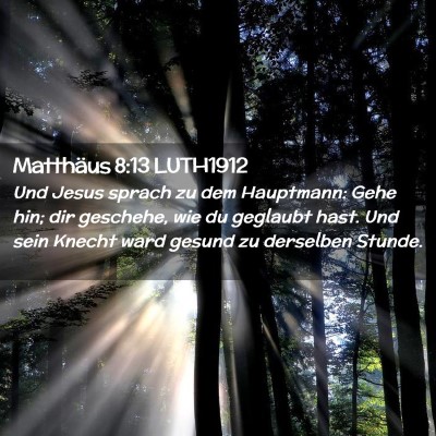 Picture 02 - Matthäus 8:13 LUTH1912 - Und Jesus sprach zu dem Hauptmann: Gehe hin; dir - Bible Verse Picture
