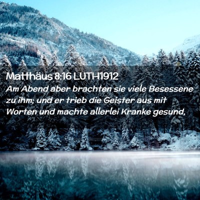 Picture 02 - Matthäus 8:16 LUTH1912 - Am Abend aber brachten sie viele Besessene zu - Bible Verse Picture