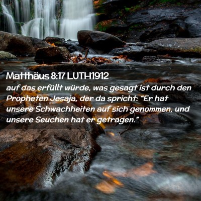 Picture 02 - Matthäus 8:17 LUTH1912 - auf das erfüllt würde, was gesagt ist durch den - Bible Verse Picture