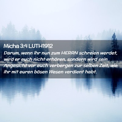 Picture 02 - Micha 3:4 LUTH1912 - Darum, wenn ihr nun zum HERRN schreien werdet, - Bible Verse Picture
