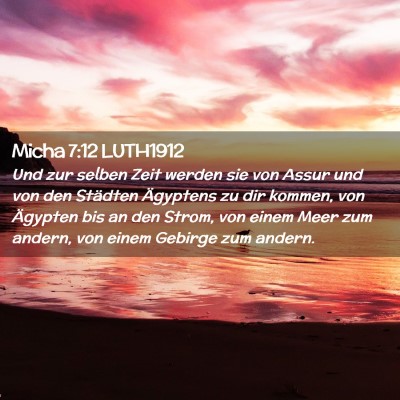 Picture 02 - Micha 7:12 LUTH1912 - Und zur selben Zeit werden sie von Assur und von - Bible Verse Picture