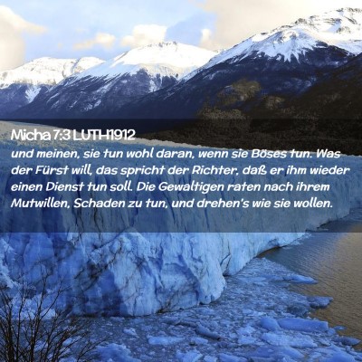 Picture 02 - Micha 7:3 LUTH1912 - und meinen, sie tun wohl daran, wenn sie Böses - Bible Verse Picture