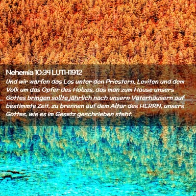 Picture 02 - Nehemia 10:34 LUTH1912 - Und wir warfen das Los unter den Priestern, - Bible Verse Picture