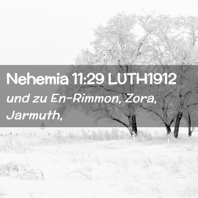 Picture 02 - Nehemia 11:29 LUTH1912 - und zu En-Rimmon, Zora, - Bible Verse Picture