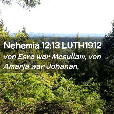 Picture 02 - Nehemia 12:13 LUTH1912 - von Esra war Mesullam, von Amarja war - Bible Verse Picture