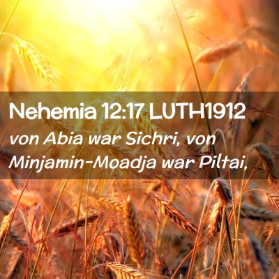 Picture 02 - Nehemia 12:17 LUTH1912 - von Abia war Sichri, von Minjamin-Moadja war - Bible Verse Picture